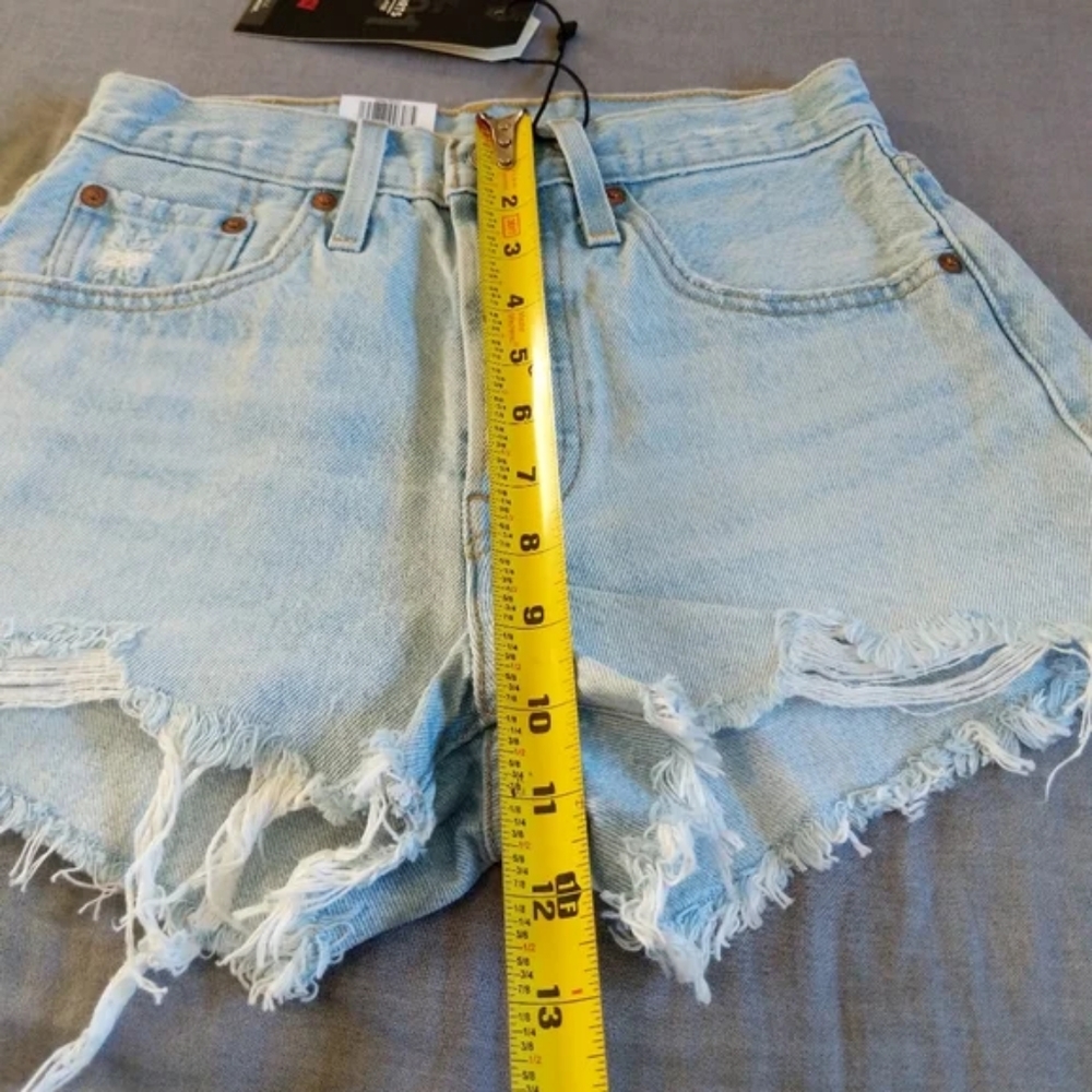 Levi's 501 Denim Shorts High Rise Button Fly Luxor - Picture 4 of 16